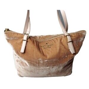 Kate Spade Watson Lane Small Maya Velvet Tote Warm Ginger Peach~Lightweight